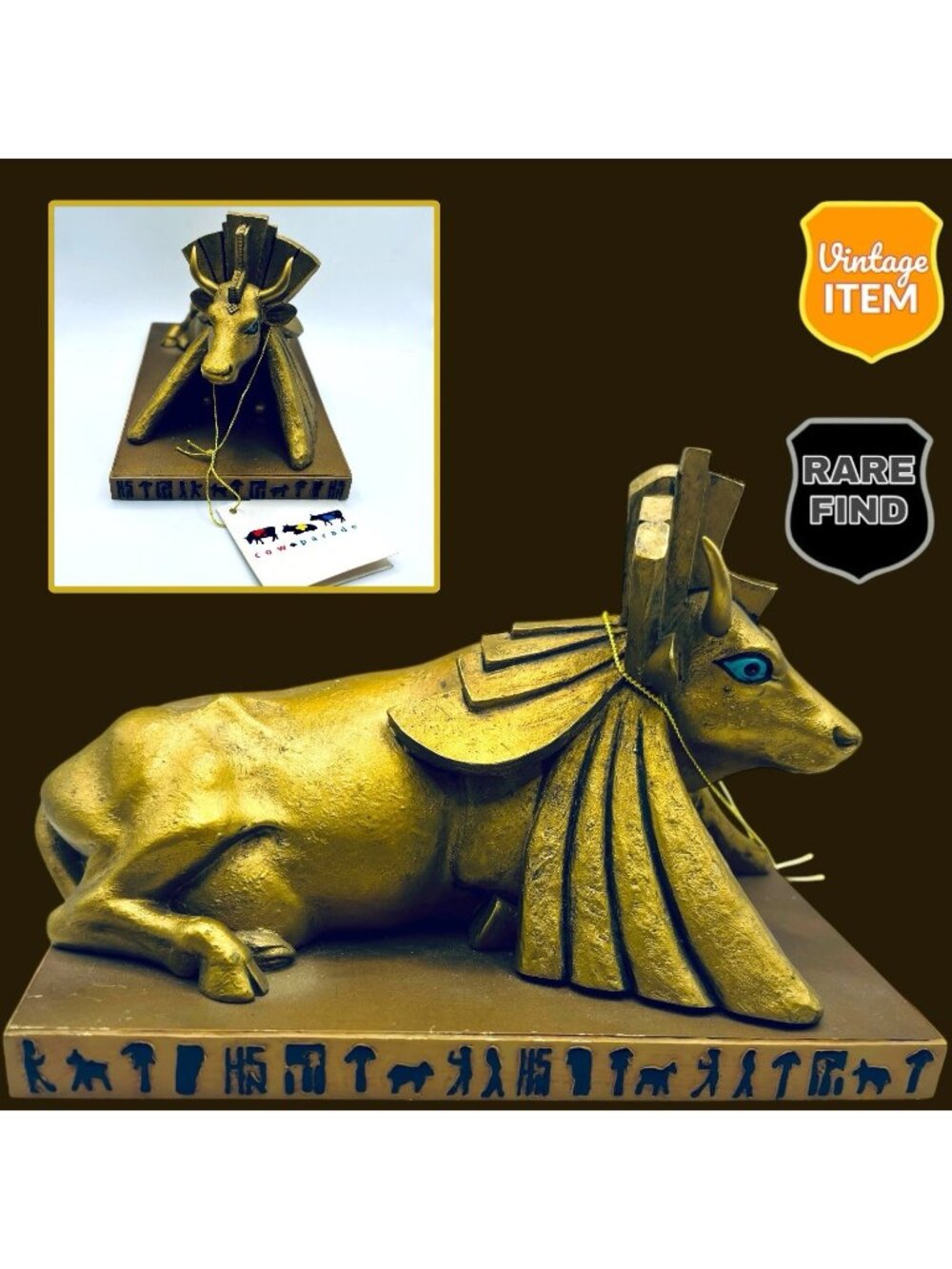 Vintage Cow Parade Egyptian Princess Cow Figurine, Westland Giftware 9140. RARE!